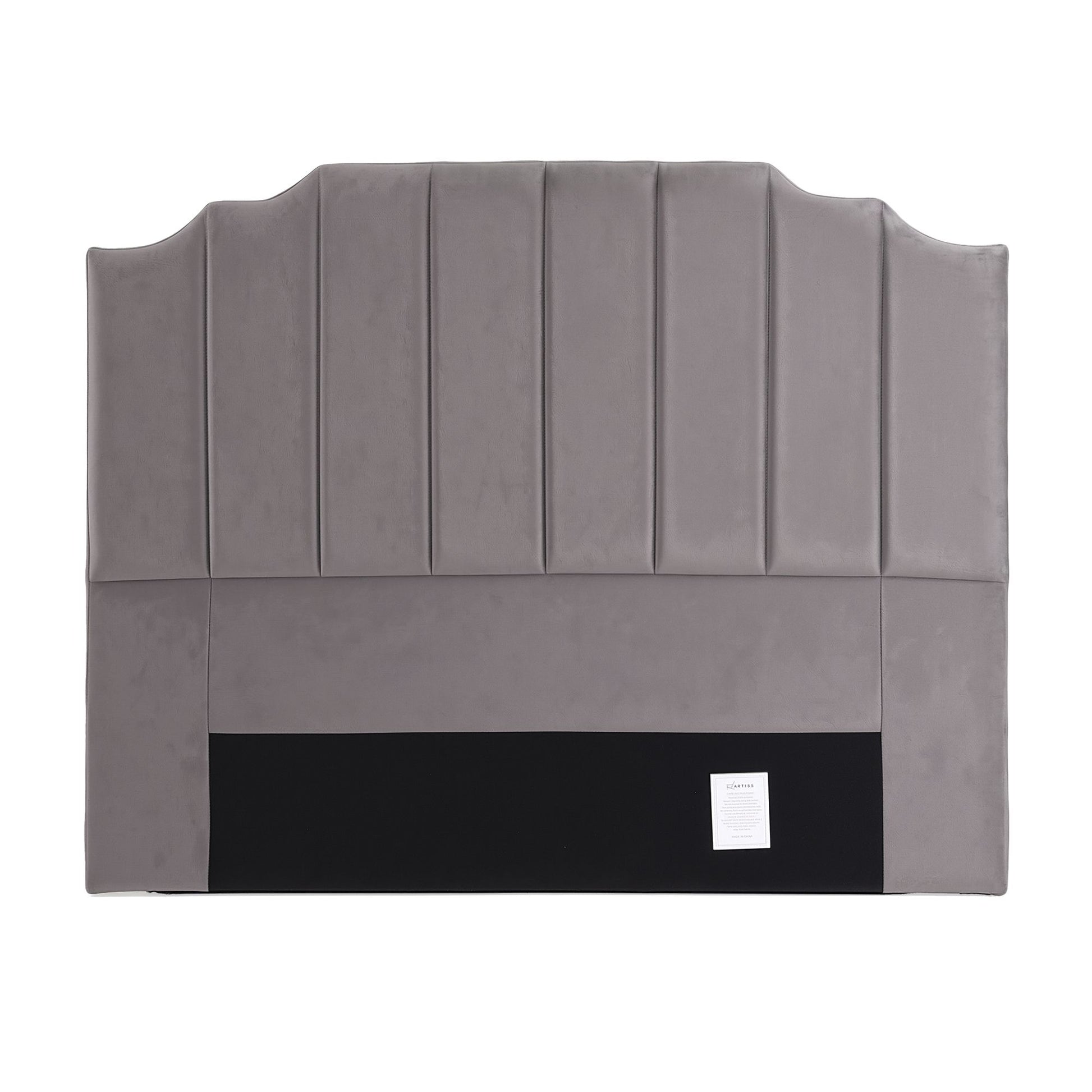 Artiss Bed Head Headboard Queen Velvet 153CM - Grey - Homecoze