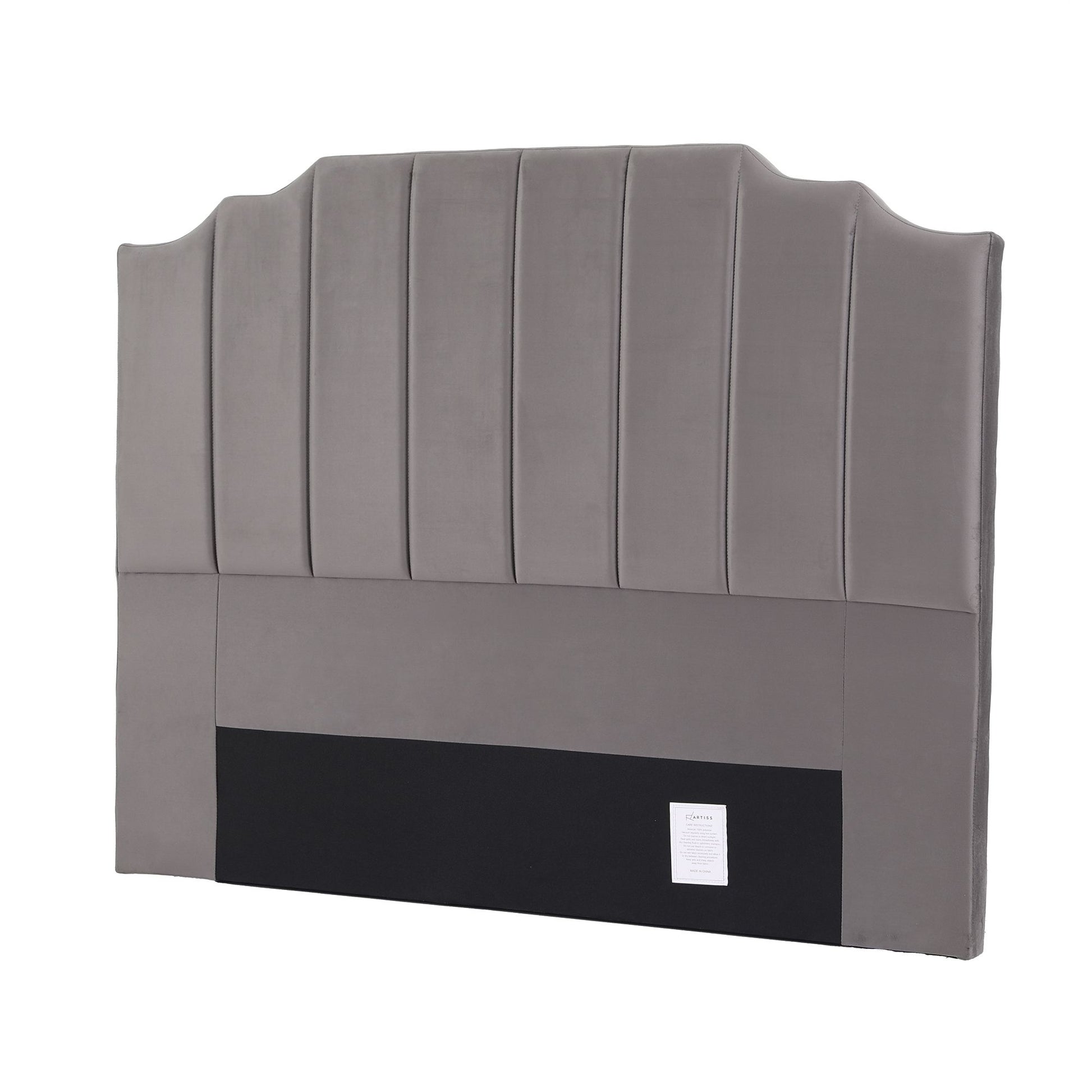 Artiss Bed Head Headboard Queen Velvet 153CM - Grey - Homecoze