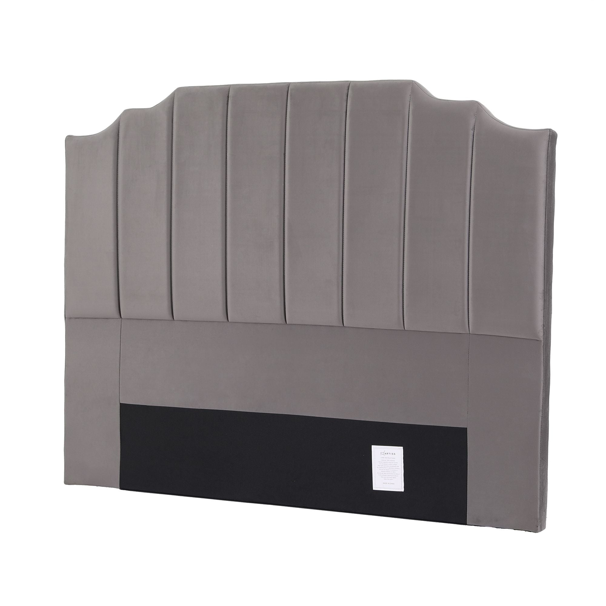 Artiss Bed Head Headboard Queen Velvet 153CM - Grey - Homecoze