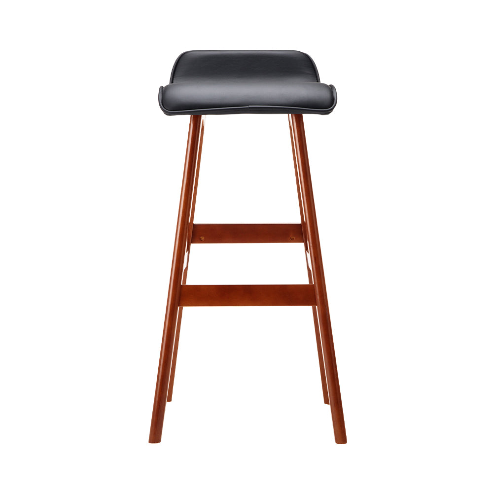 Matilda (Set of 2) Wave Bar Stools 74cm - Black - Homecoze