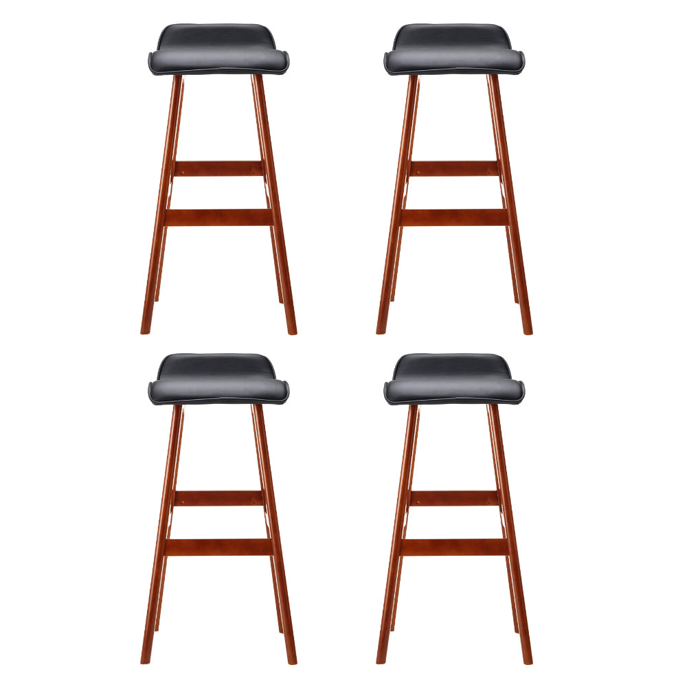 Matilda (Set of 4) Wave Bar Stools 74cm - Black - Homecoze