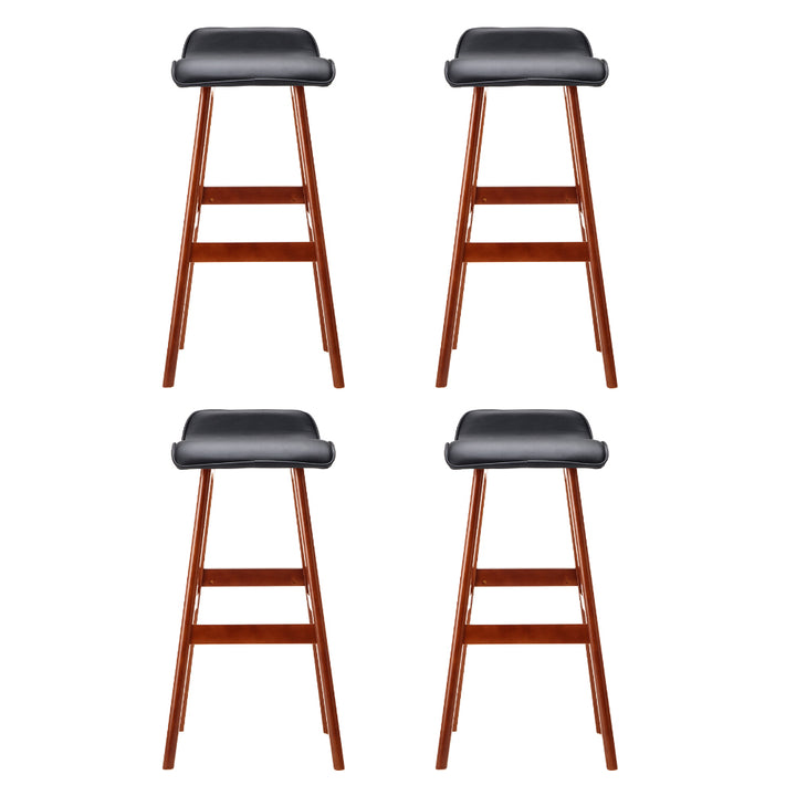 Matilda (Set of 4) Wave Bar Stools 74cm - Black - Homecoze