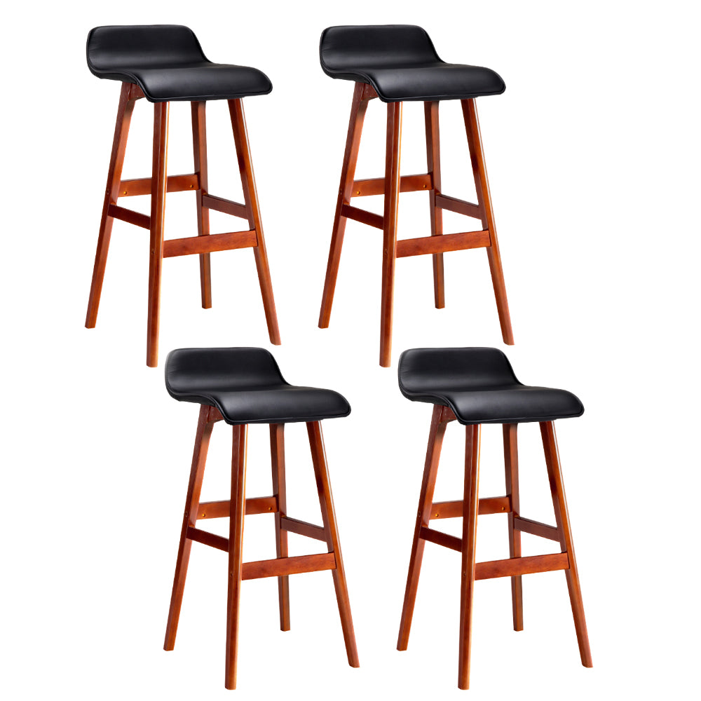 Matilda (Set of 4) Wave Bar Stools 74cm - Black - Homecoze