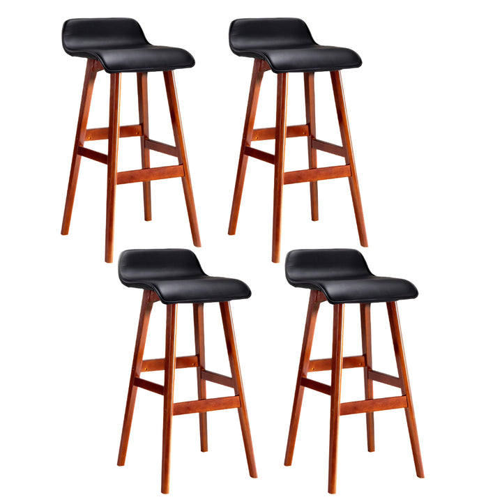 Matilda (Set of 4) Wave Bar Stools 74cm - Black - Homecoze