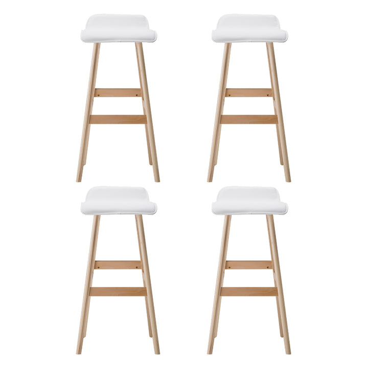 Matilda (Set of 4) Wave Bar Stools 74cm - White - Homecoze