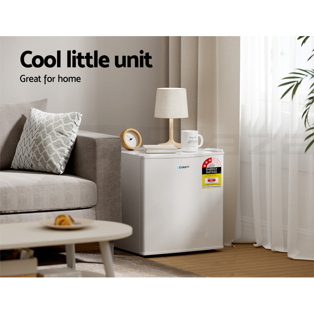 48L Mini Bar Fridge with Chiller - White - Homecoze