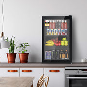 70L Small Countertop Glass Door Display Fridge - Black - Homecoze