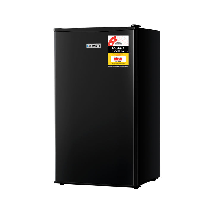 95L Small Bar Fridge with Chiller - Black