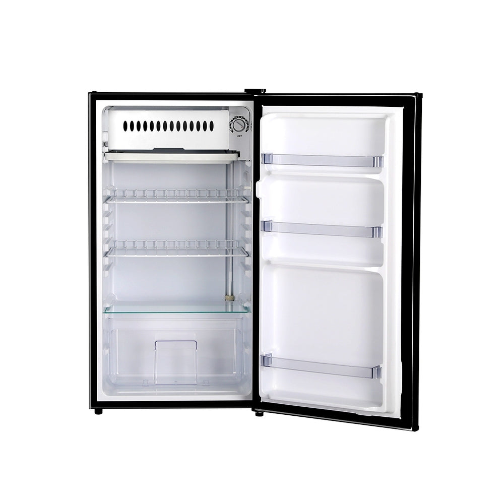 95L Small Bar Fridge with Chiller - Black