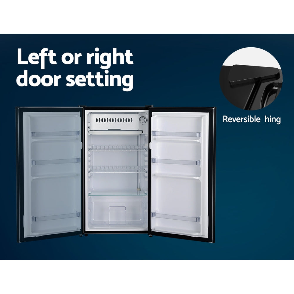 95L Small Bar Fridge with Chiller - Black - Homecoze