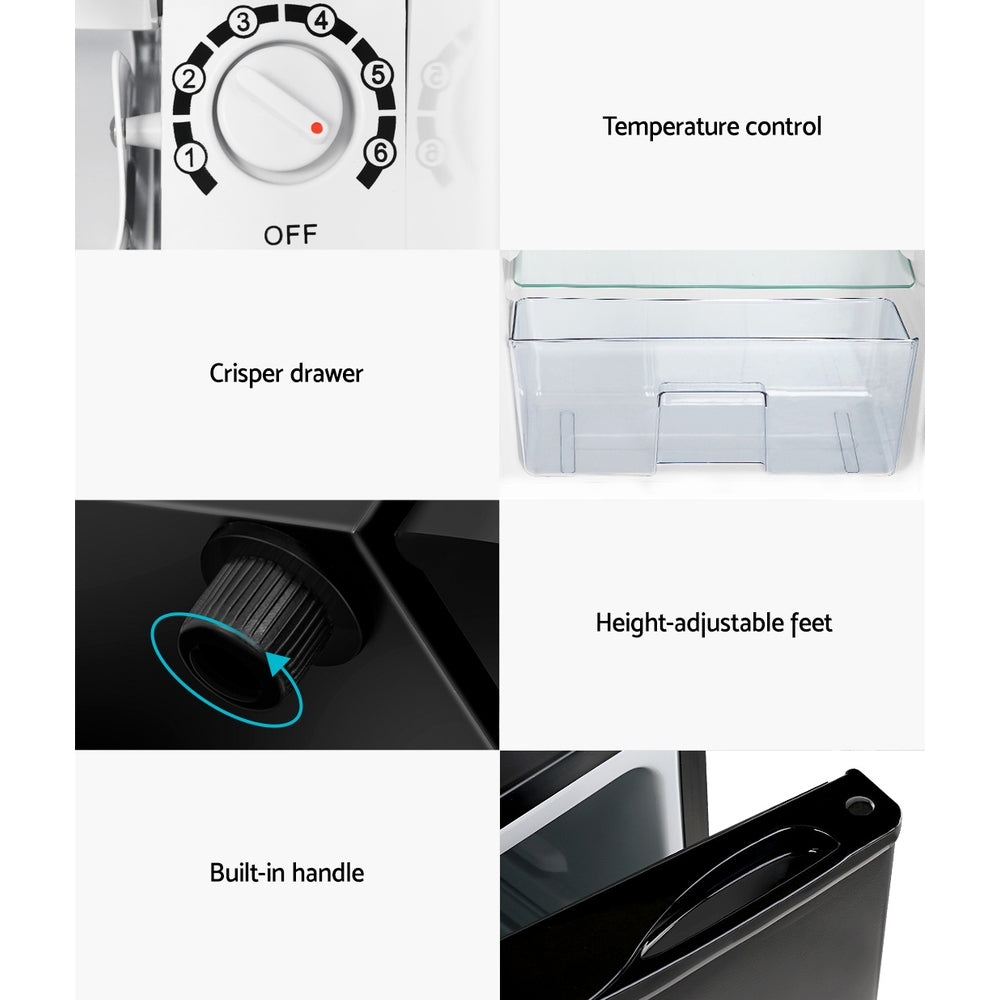 95L Small Bar Fridge with Chiller - Black - Homecoze