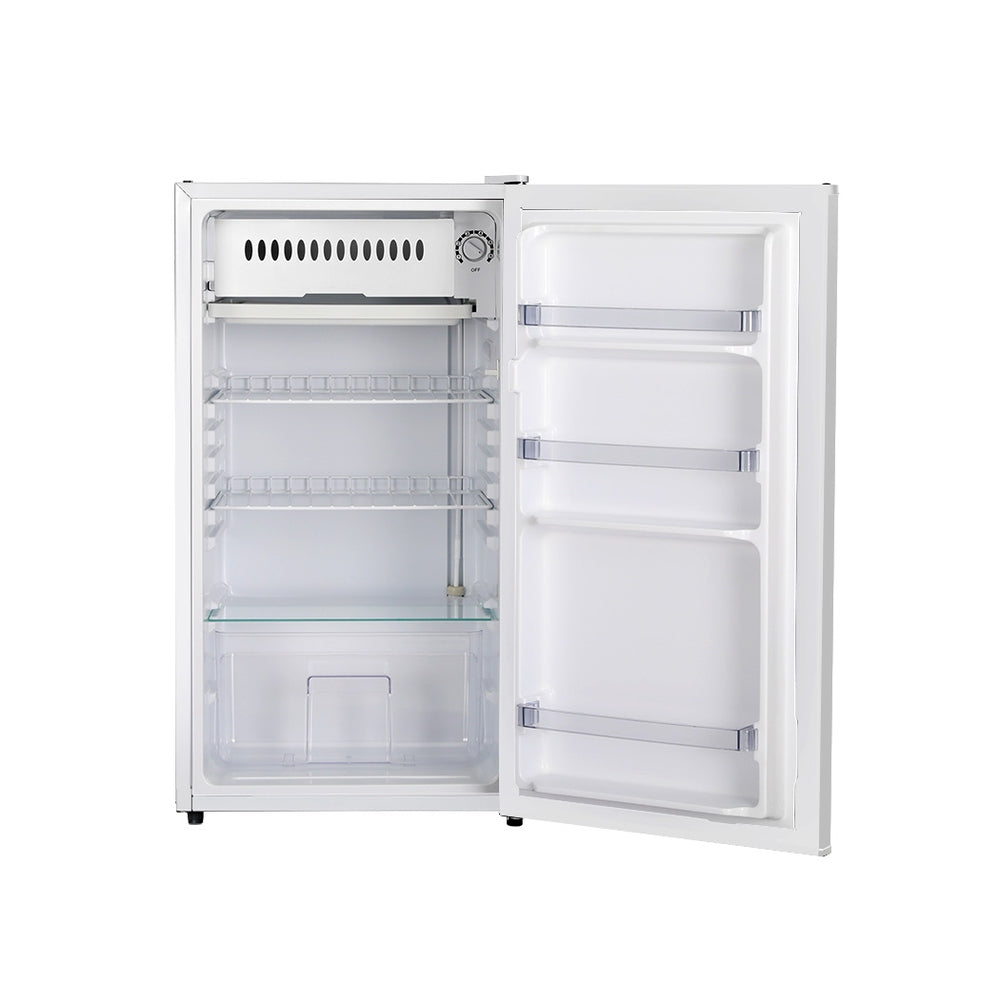 95L Small Bar Fridge with Chiller - White