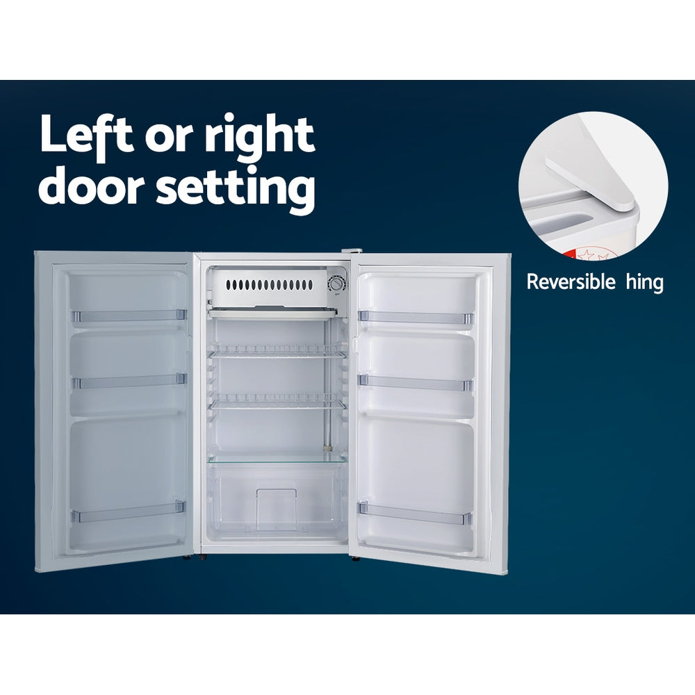 95L Small Bar Fridge with Chiller - White - Homecoze