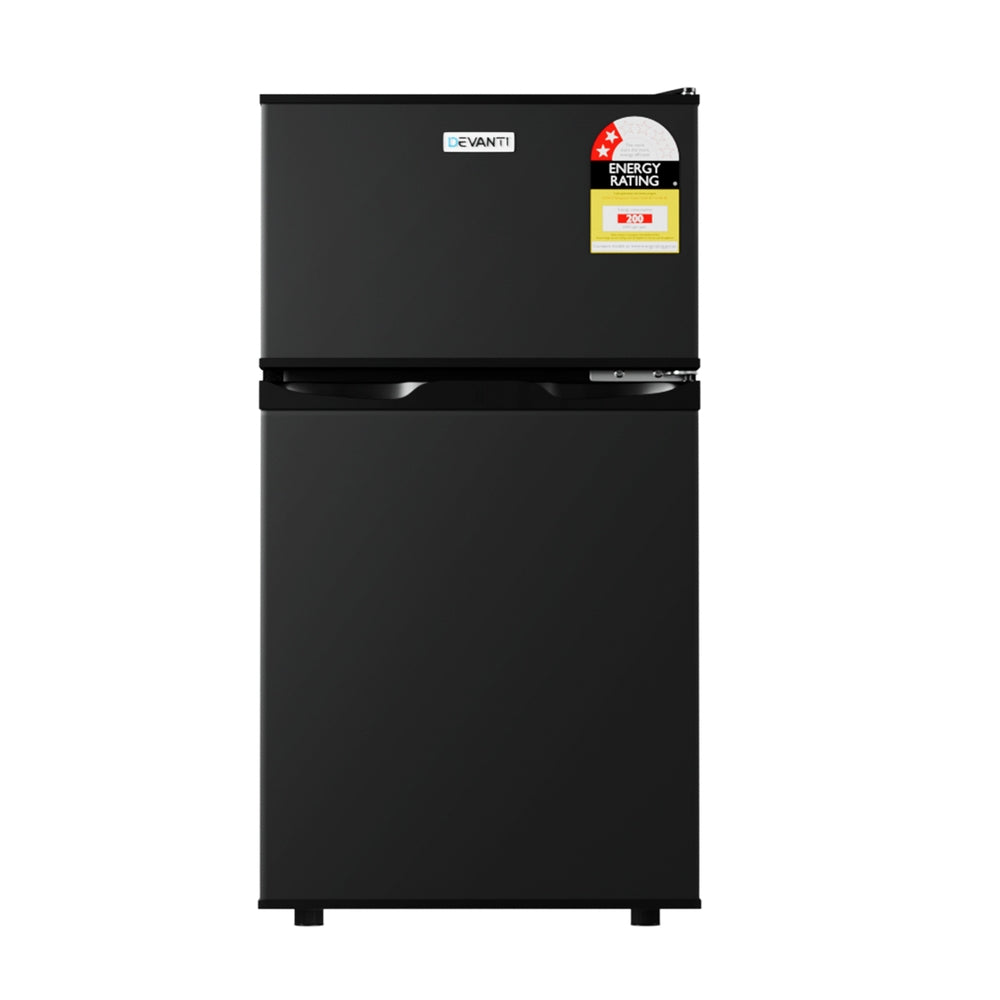 80L Mini Bar Fridge Freezer - Black - Homecoze