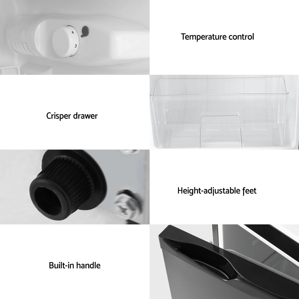 80L Mini Bar Fridge Freezer - Black - Homecoze