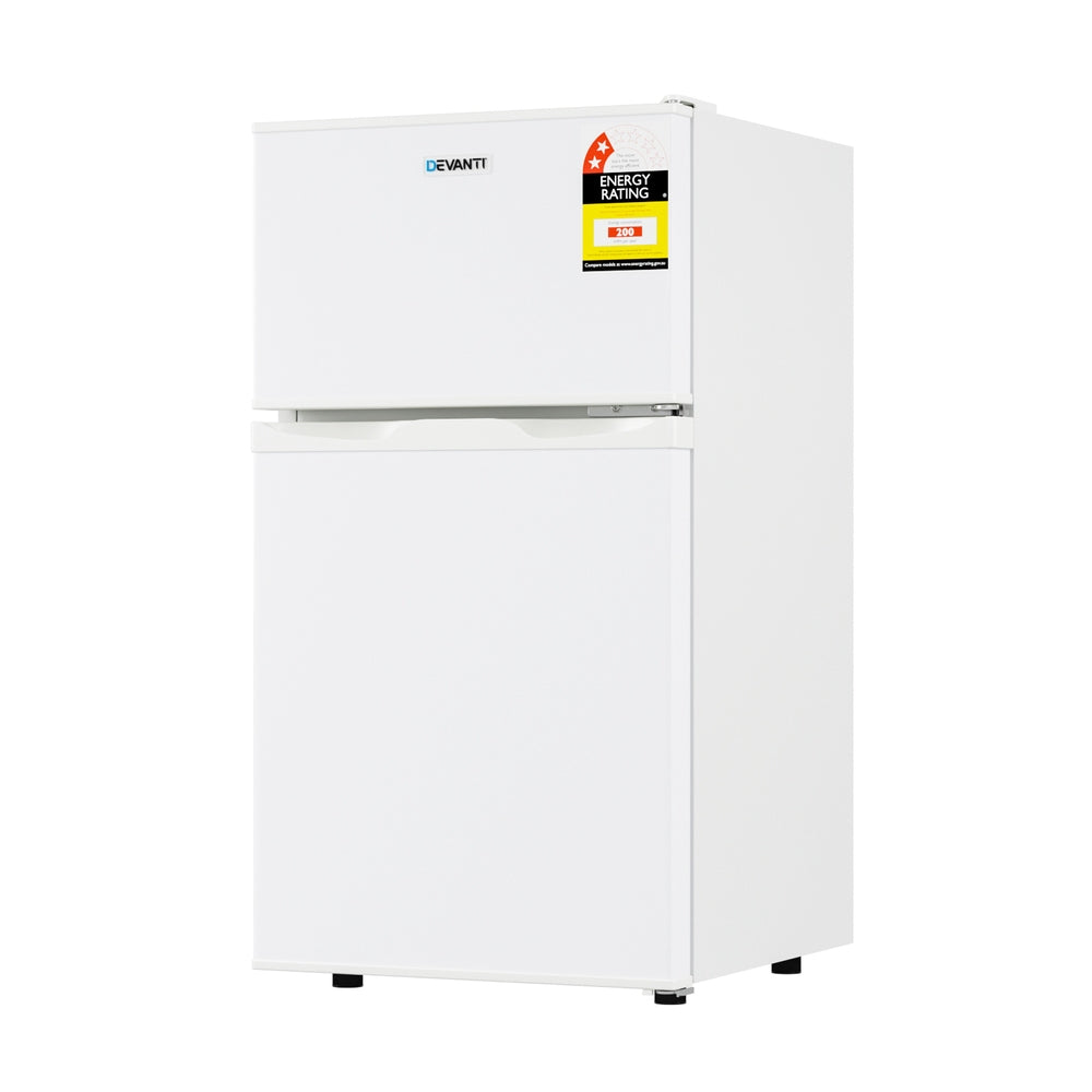 80L Mini Bar Fridge Freezer - White - Homecoze
