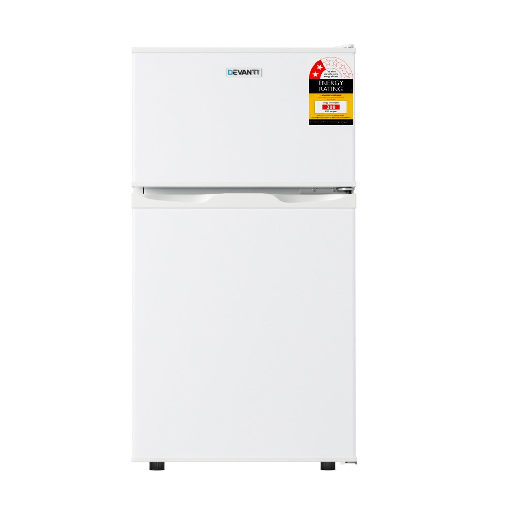 80L Mini Bar Fridge Freezer - White - Homecoze
