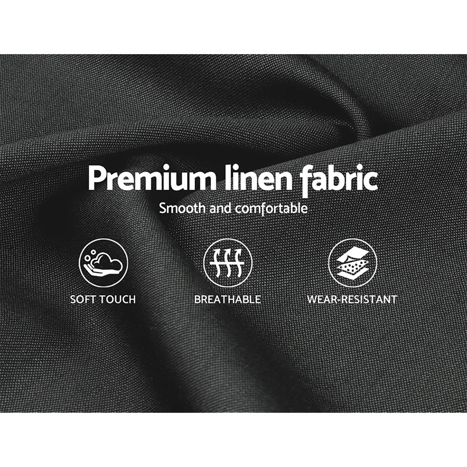 Naples (Queen) Storage Bed Frame | Fabric - Charcoal - Homecoze
