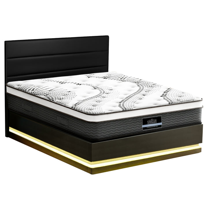 Miami (Queen) Bed Frame & Zenith Mattress Set - Black - Homecoze