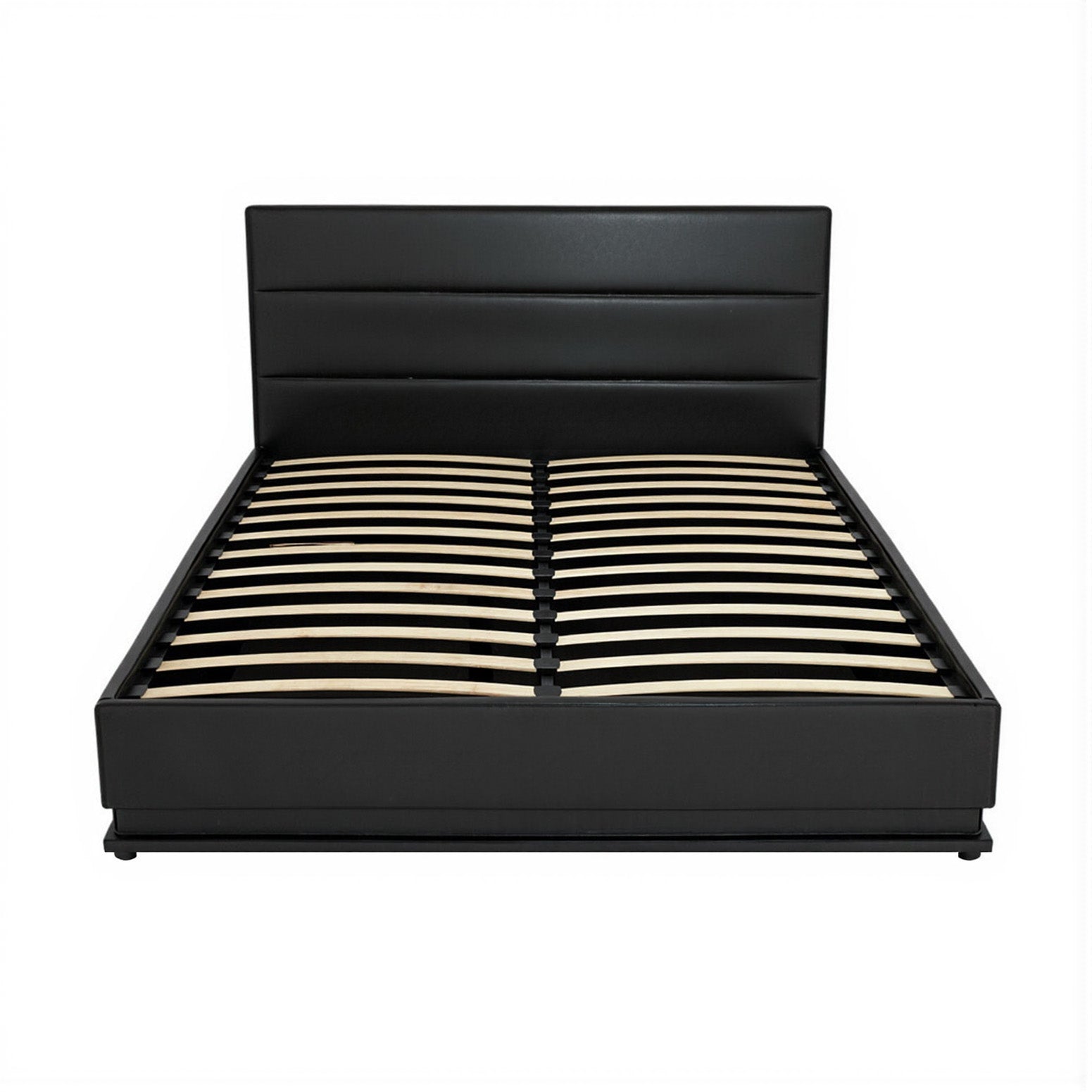 Miami (Double) Storage Bed Frame | PU Leather - Black - Homecoze
