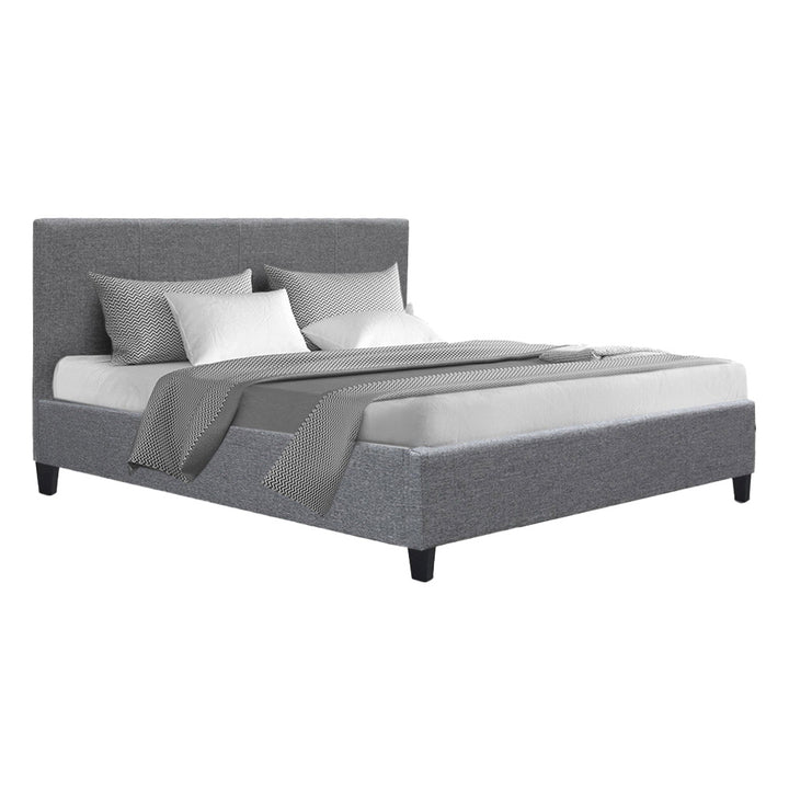 Denver (Double) Bed Frame | Fabric - Grey