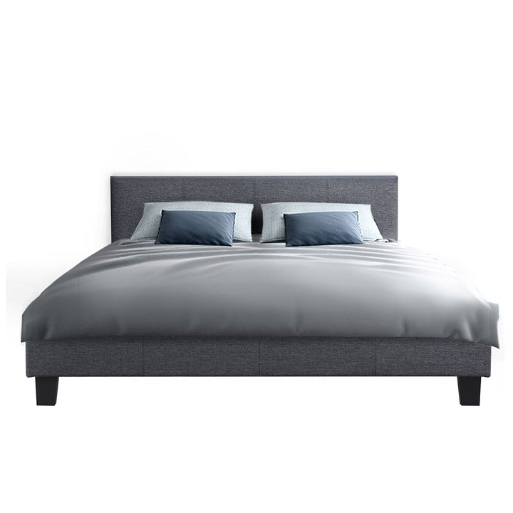 Denver (Double) Bed Frame | Fabric - Grey