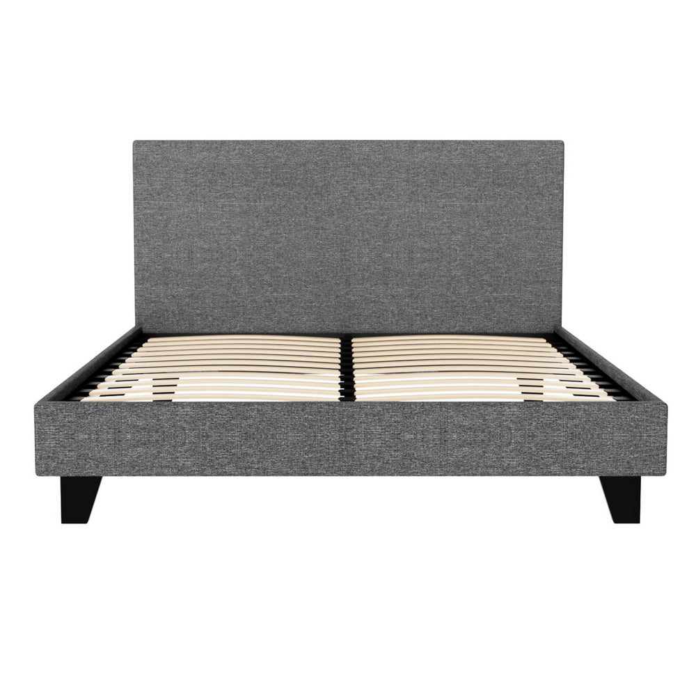 Denver (Double) Bed Frame | Fabric - Grey - Homecoze