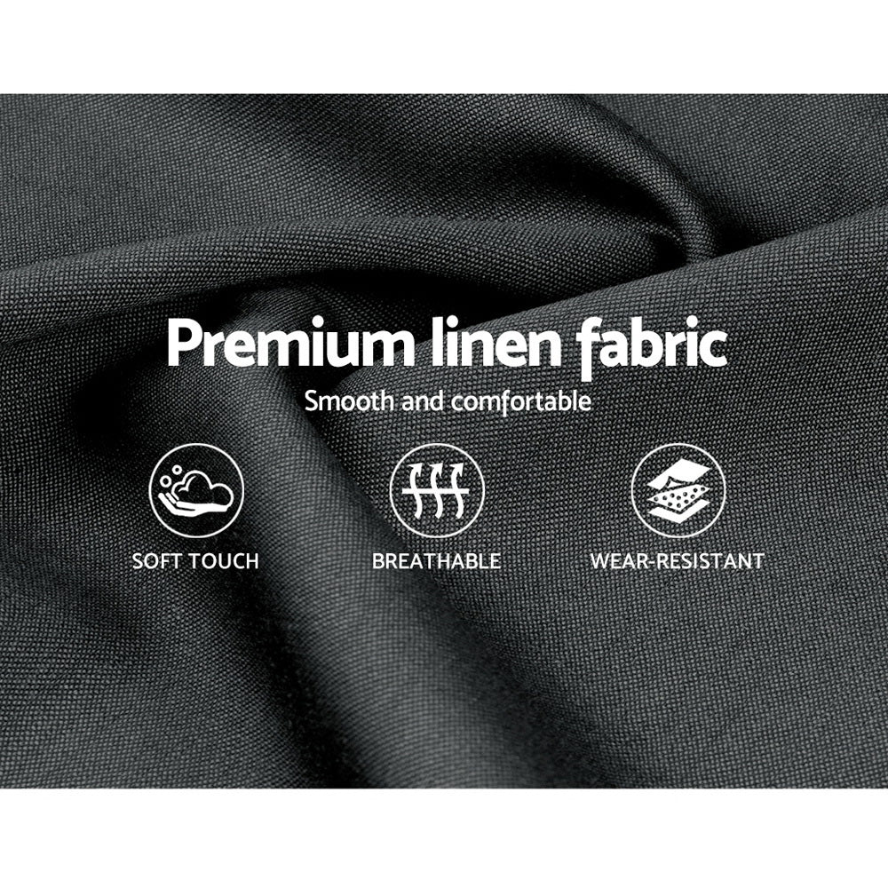 Denver (Queen) Bed Frame | Fabric - Charcoal - Homecoze