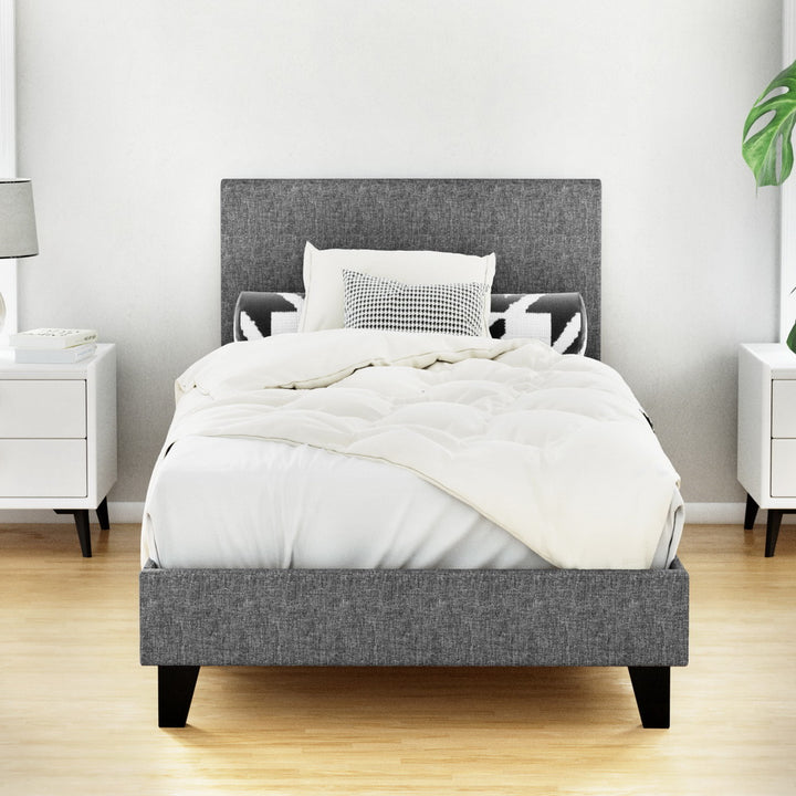 Denver (Single) Bed Frame | Fabric - Grey - Homecoze
