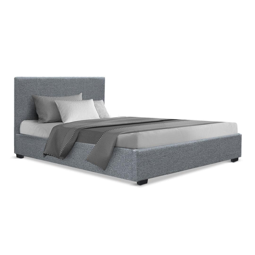 Tampa (King Single) Storage Bed Frame | Fabric - Grey