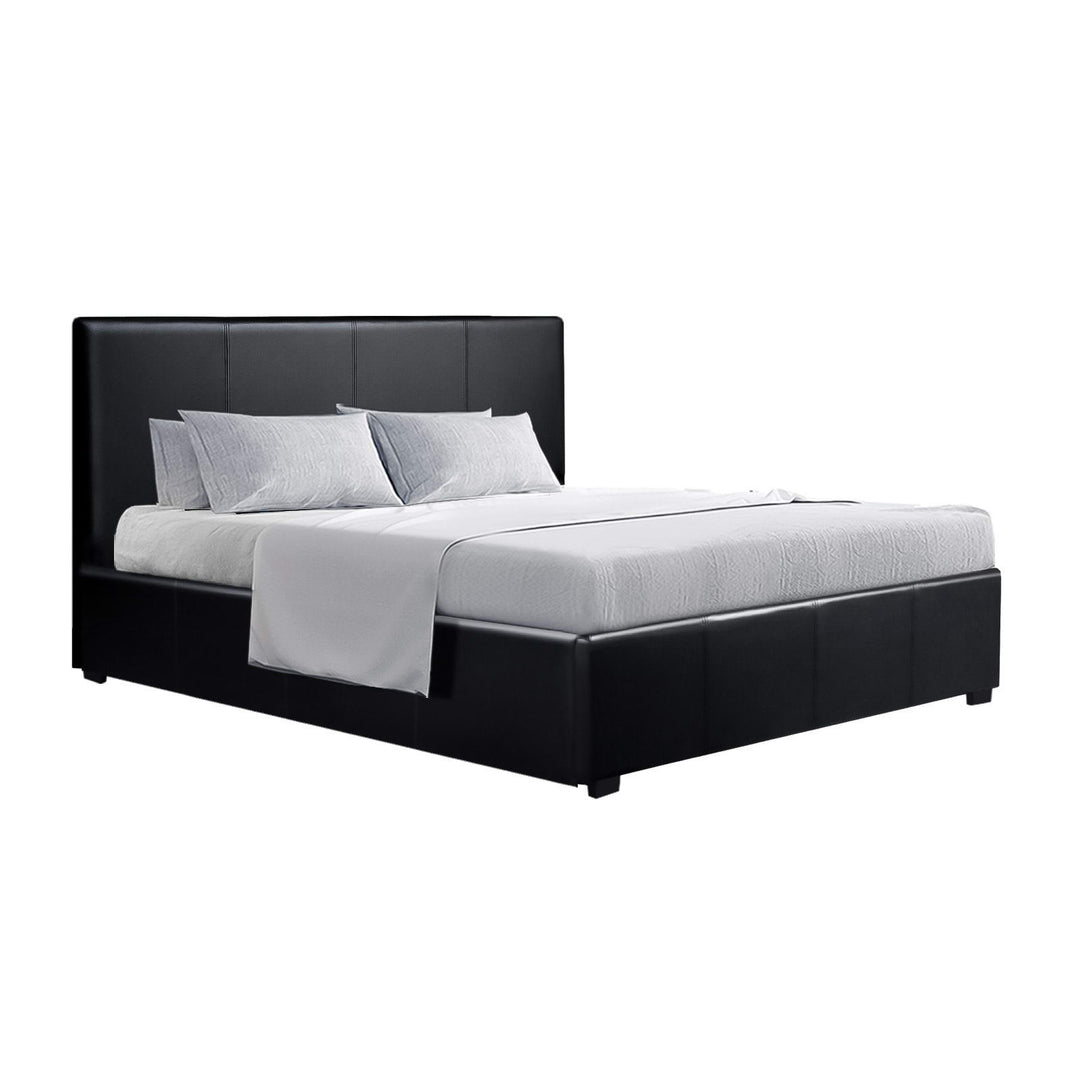 Tampa (Queen) Storage Bed Frame | PU Leather - Black