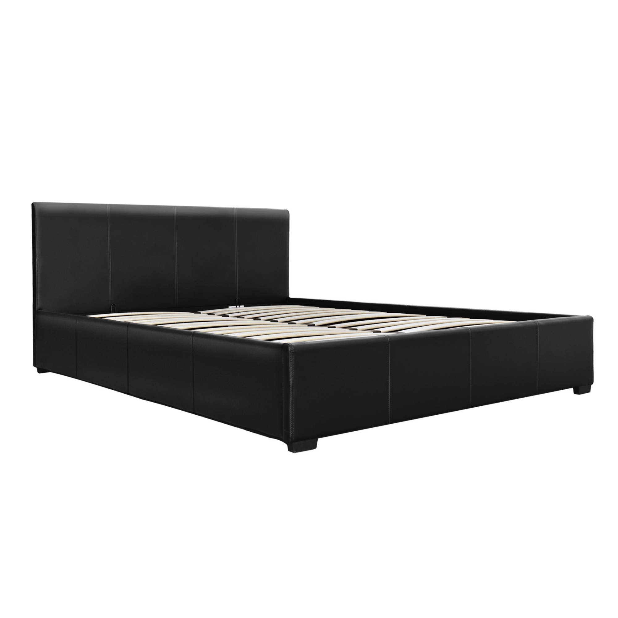 Tampa (Queen) Gas-Lift Storage Bed Frame - Black - Homecoze