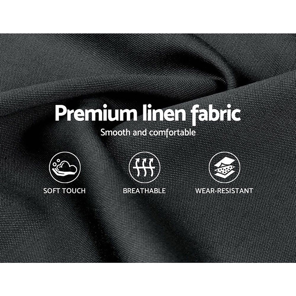 Liberty (King) Linen-Look Bed Frame - Charcoal