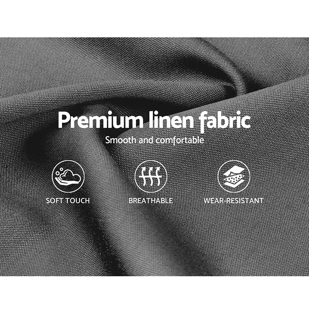 Liberty (Queen) Linen-Look Bed Frame - Grey