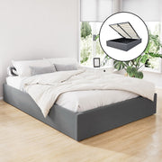 Chicago (Double) Storage Bed Frame | Fabric - Grey - Homecoze