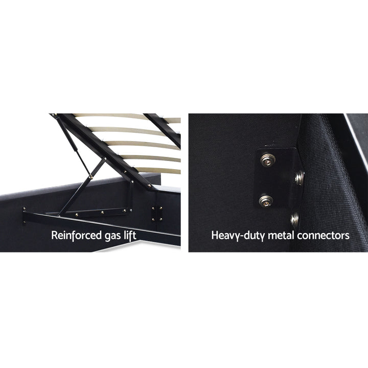 Artiss Bed Frame with 36cm Giselle Mattress Set King Single Gas Lift Base Grey - Homecoze