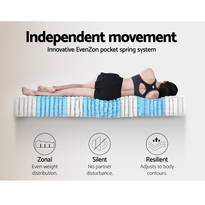 Artiss Bed Frame with 36cm Giselle Mattress Set King Single Gas Lift Base Grey - Homecoze