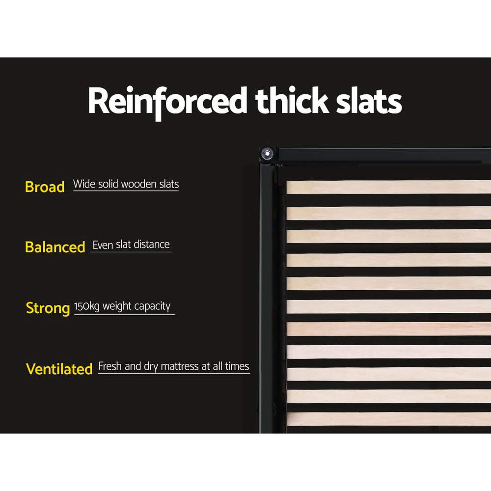 Chicago (King Single) Storage Bed Frame | Fabric - Grey - Homecoze