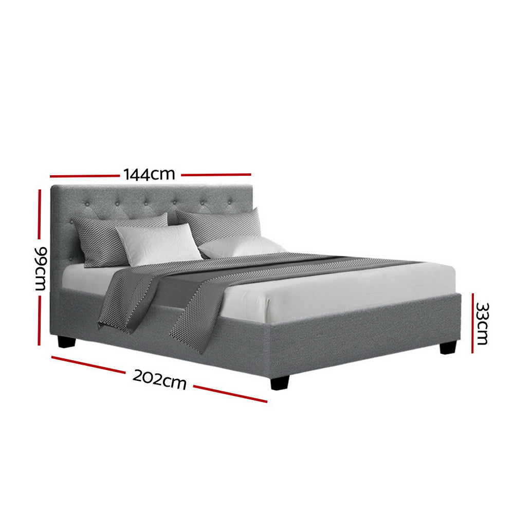 Kansas (Double) Storage Bed Frame - Grey - Homecoze