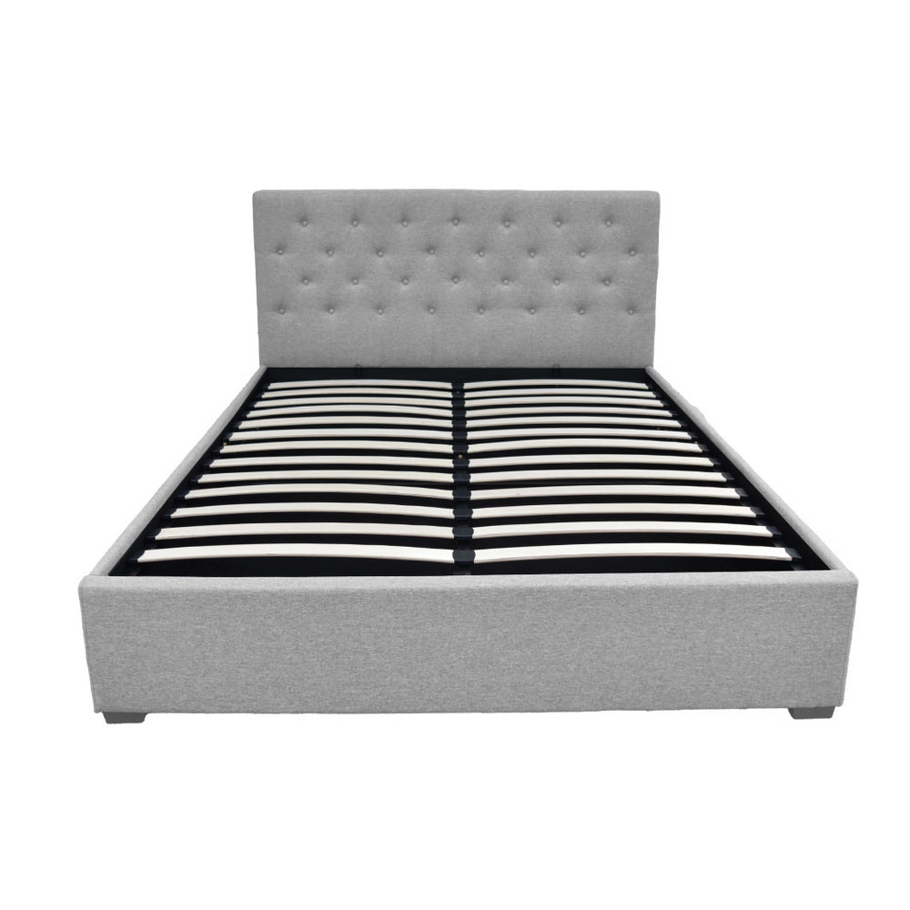 Kansas (Queen) Storage Bed Frame - Grey - Homecoze