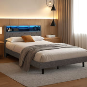 Benson (King Single) Bed Frame | Fabric - Grey - Homecoze