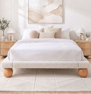 Mira & Lena (Queen) Bedroom Set – White & Natural