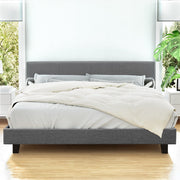 Omaha (King) Bed Frame | Fabric - Grey - Homecoze