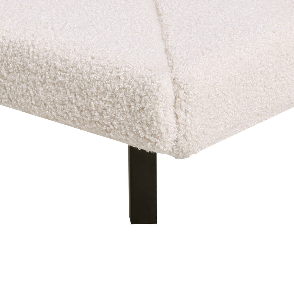 Savannah (Queen) Bouclé Bed Frame - Beige - Homecoze