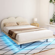 Savannah (Queen) Bouclé Bed Frame - Beige - Homecoze
