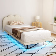 Savannah (Single) Bouclé Bed Frame - Beige - Homecoze