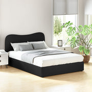 Berkeley (Double) Bouclé Bed Frame - Black - Homecoze