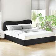 Berkeley (King) Bouclé Bed Frame - Black - Homecoze