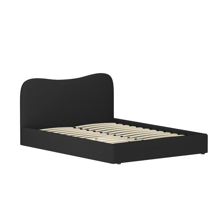 Berkeley (Queen) Bouclé Bed Frame - Black - Homecoze