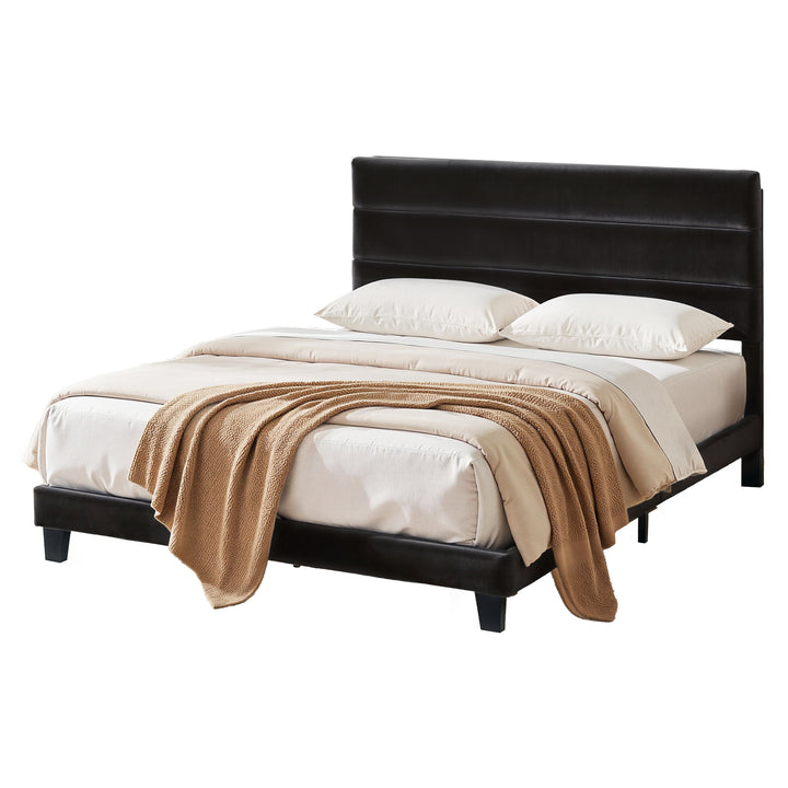 Artiss King Bed Frame Upholstered Platform Base with Geometric Headboard Black Velvet - Homecoze